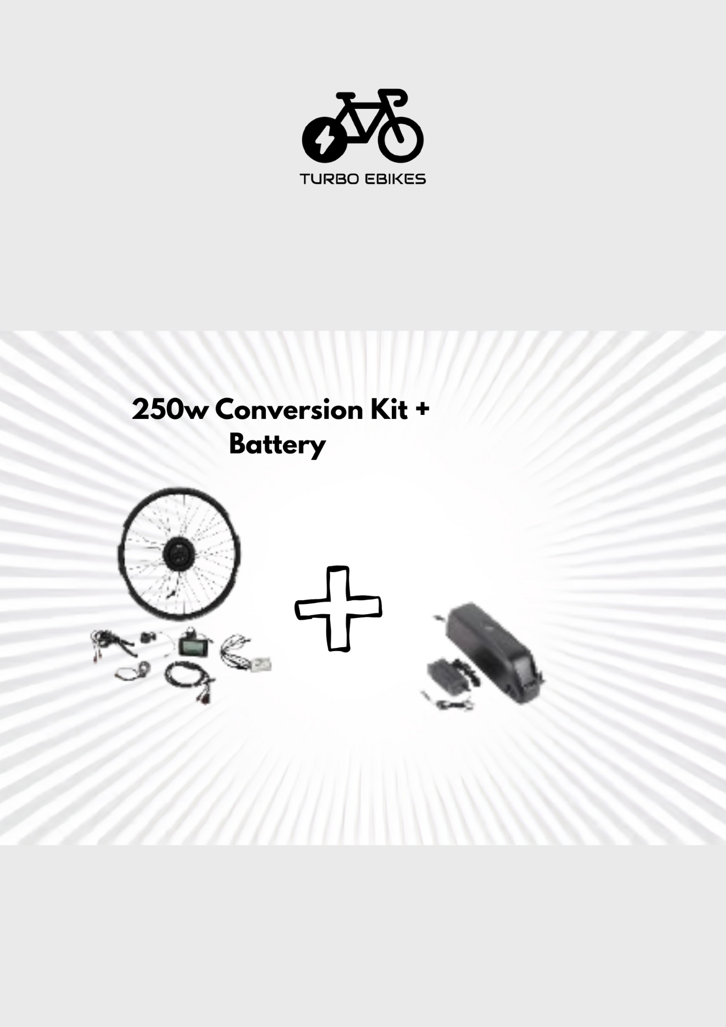 250w Hub Motor Kit + Battery (STREET LEGAL KIT!!)